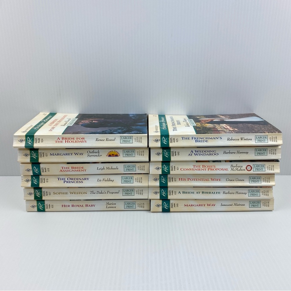 Harlequin Romance Large Print Book Lot of 12 Paperback Novels